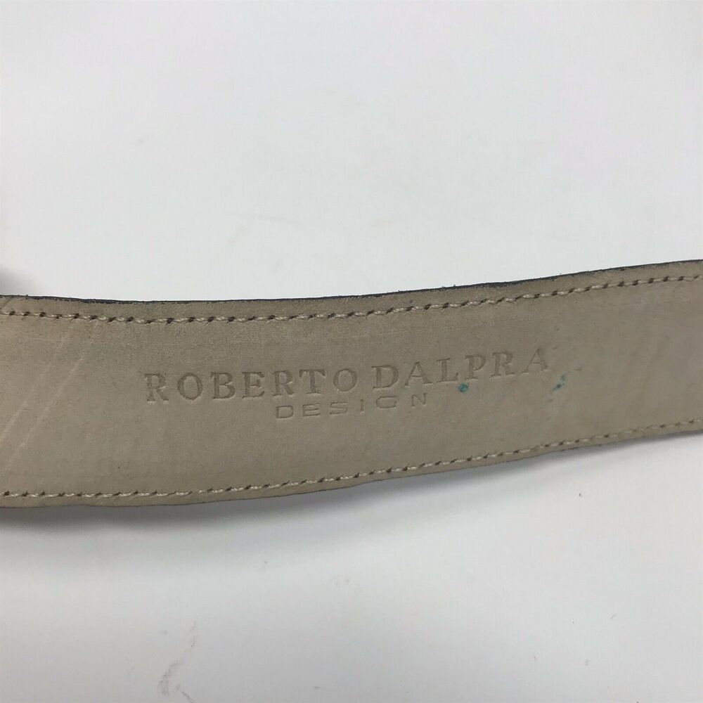 Roberto Dalpra Embossed Belt Brown Genuine Leather Size 36 Women's - Picture 6 of 8